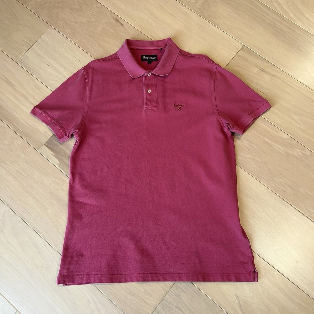Barbour Jersey Knit Polo Short Sleeve Men’s Large